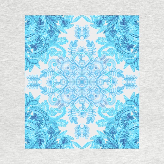 Symmetrical Pattern in Blue and Turquoise by micklyn